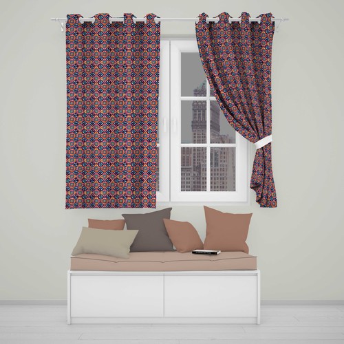 Blackout eyelet curtains - eyelet, bold