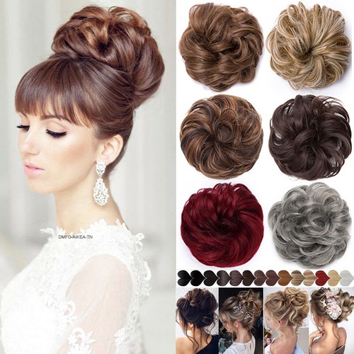 Natural curly bun hair - natural,