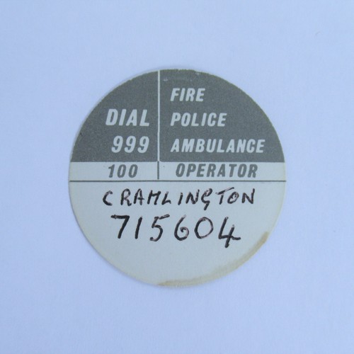 Vintage gpo dial number label - vintage,