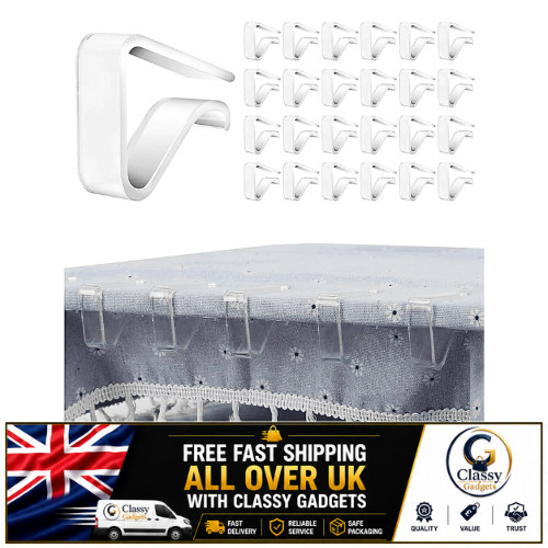 Clear tablecloth clips pack - 8,