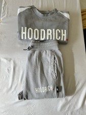 Hoodrich Men's Grey Tracksuit Size S Joggers & Size large Top Good Condition