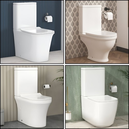 Close coupled rimeless - coupled, toilet