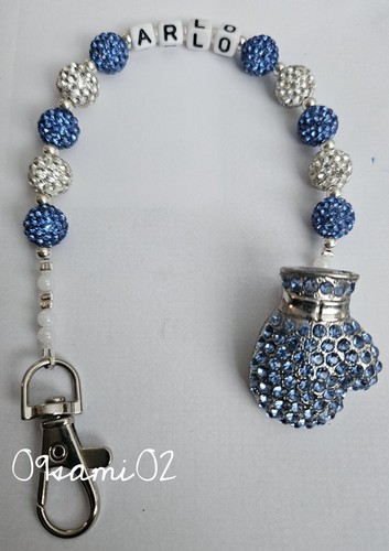 Personalised bling dummy clip - bling,
