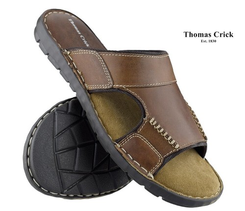 Men leather slip - leather, on