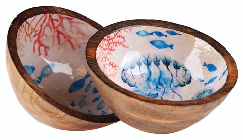 Octopus fish bowls wooden - octopus,