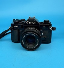 Canon A-1 Classic 35mm SLR Film Camera With 50mm f1.8 FD Lens - Working