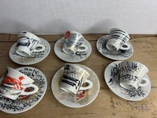 1990's Francis! Francis! Encrypted Collector Espresso Set of 6 (Poi Ti Spiego)