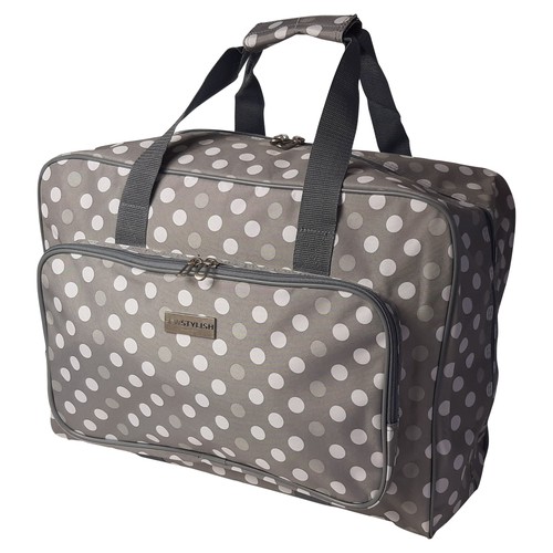 Sewing machine bag grey polka - sewing,