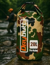 Drybutt Waterproof 20L Litre Dry Bag Kayak Wild Camping Hike CAMOUFLAGE DRYBAG 