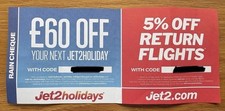 Jet2 Rain Cheque Voucher £60
