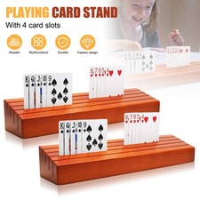 Wooden Playing Card Holders,Wood Holder Racks Convenient Sturdy Portable Hands