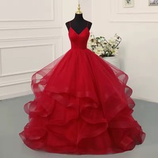 Customized Quinceañera Dress Sweet 15 Ruffled Ball Gown Sweetheart Princess Prom