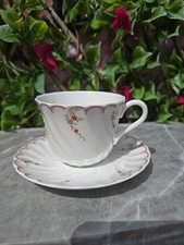 Vintage Wedgwood 1985 Pink Garland  Pink Flowers Tea Cup And Saucer 3½xH3"