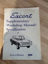 MK1 ESCORT GENUINE FORD SUPPLEMENTARY WORKSHOP MANUAL