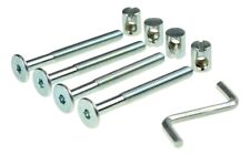 4x Set Bed Cot Furniture Connector Bolt M6 With Allen Key Cut And Barrel Nut M6