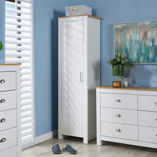 Wardrobe 1 Door Wooden Bedroom Home Furniture Storage Cabinet with Hanging Rail