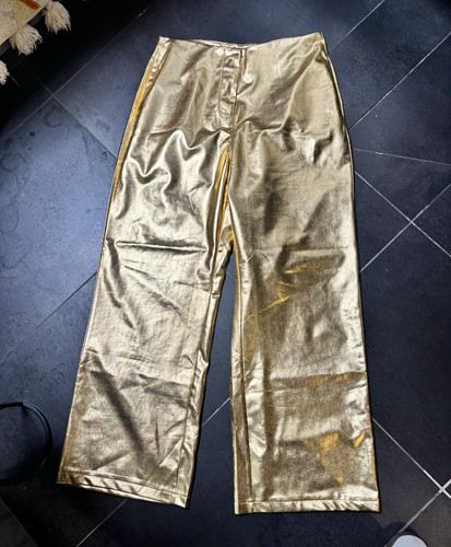 Women gold metallic faux - women’s,