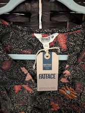 BNWT Fatface Enya Floral Tunic Top UK 12 Long Sleeve Green