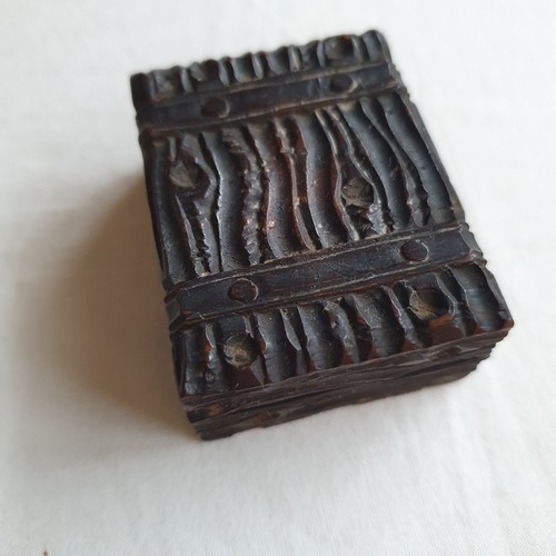 Antique carved wooden snuff - antique,