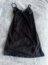 La Senza Black Lace Negligee Slip Lingerie Size 8