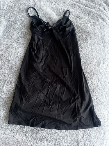 Senza black lace negligee - black,