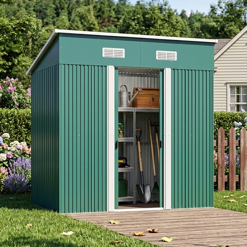 Metal garden shed - shed, outdoor