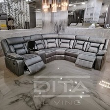 Electric reclining Corner Sofa Technology Fabric With USB Charging