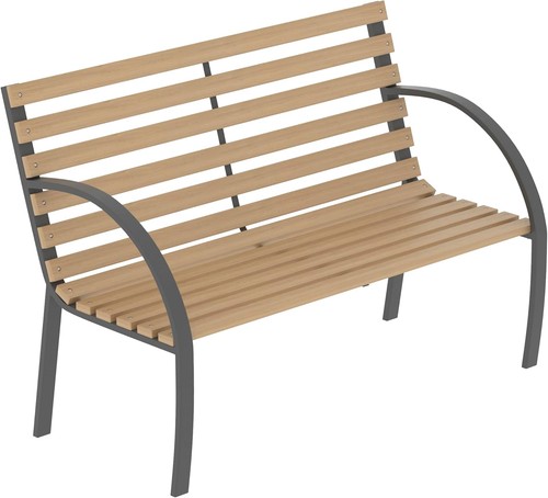 Slatted wooden garden bench - garden, 2