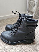 M&S Black Chunky Lace Up Ankle