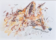 ORIGINAL FOX PAINTING WILDLIFE