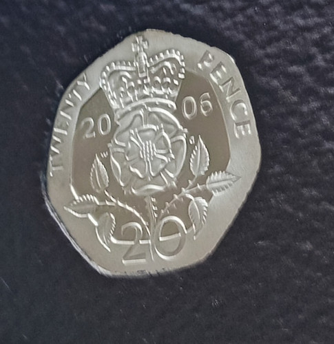 2006 proof 20p tudor rose - tudor,