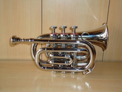 Mini pocket trumpet made of - ,