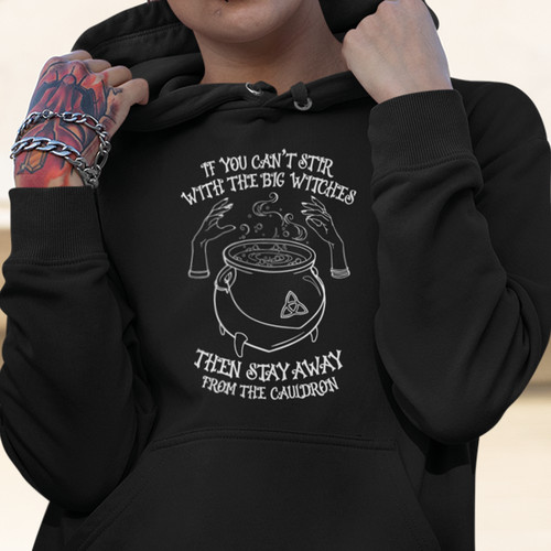 Big witches cauldron black - big,