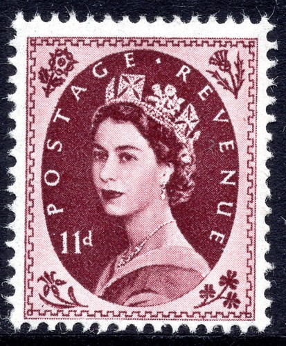 1955 11d brown purple - 11d, brown-purple