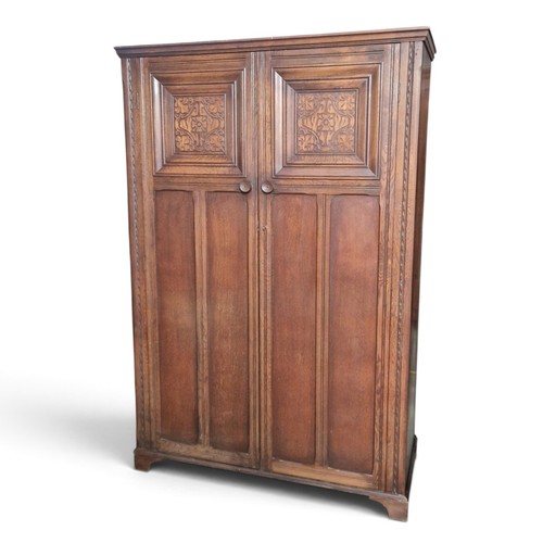 Antique carved oak double - carved,