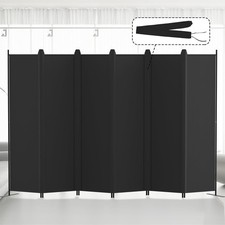 6 Panel Room Divider, 6FT Tall Folding Privacy Screen Wall Dividers 120''Wx72"H