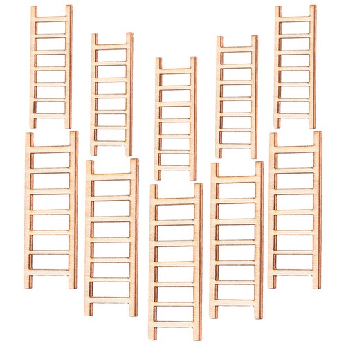 Miniature wooden ladder set - miniature,