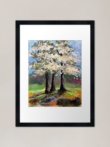 Dogwood trees framed art print - dogwood,