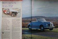 CC 1992 magazine article: ROVER P4 CYCLOPS cabriolet prototype restored