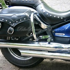 REAR CRASH BARS FOR KAWASAKI VN900 VULCAN, CHROME GUARDS, SADDLEBAG PROTECTORS