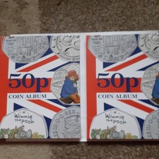 two new compact UK 50p albums each  holds up to 30 royal mint 50p coins