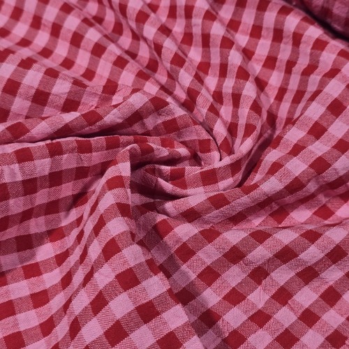 Gingham 100 cotton seersucker - gingham, 100%