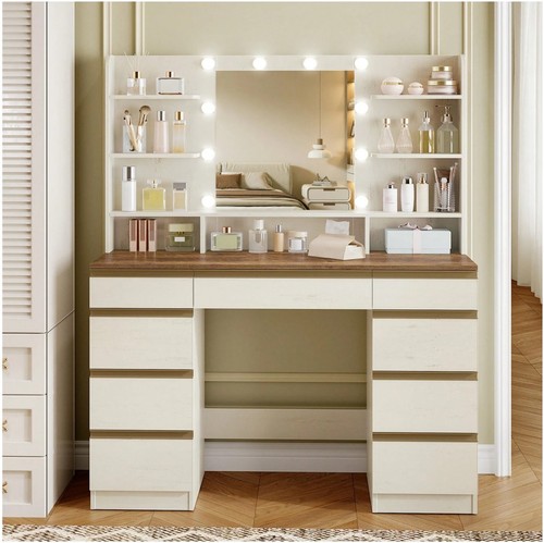 Dressing table with led mirror - table,