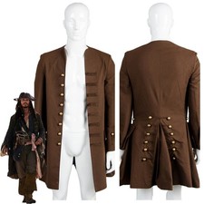 Pirates of the Caribbean Jack Sparrow Cosplay Coat Canival Party Costume Jacket