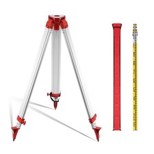 1.65M Aluminum Tripod with 5m Staff Telescoping For Laser Level Transits