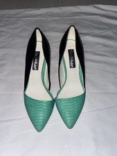 Black and Green Kitten Heels