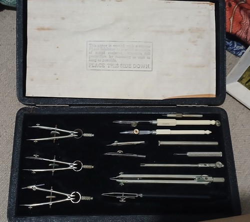 Antique cased set - cased, technical