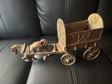 Brass Horse and Cart Carriage