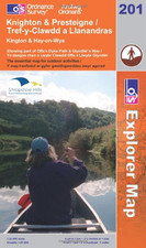 Knighton and Presteigne Tref-y-clawdd a ... by Ordnance Survey Sheet map, folded