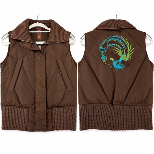 Kyra amber down puffer vest - down,